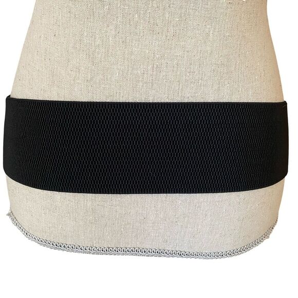 Vintage 90s Rampage Stretch Belt Black Size M/L - Picture 2 of 4